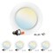 Luxrite 4 Inch LED Disk Light 5CCT 2700K-5000K 10W 600LM Dimmable J-Box or 4 Can Install ETL, 4PK LR23861-4PK - alternate 1